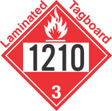 Flammable Class 3 UN1210 Tagboard DOT Placard