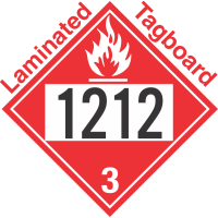 Flammable Class 3 UN1212 Tagboard DOT Placard