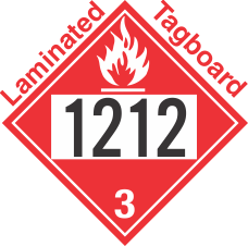 Flammable Class 3 UN1212 Tagboard DOT Placard