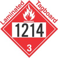 Flammable Class 3 UN1214 Tagboard DOT Placard