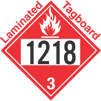 Flammable Class 3 UN1218 Tagboard DOT Placard