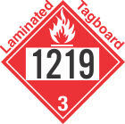 Flammable Class 3 UN1219 Tagboard DOT Placard