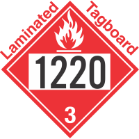 Flammable Class 3 UN1220 Tagboard DOT Placard