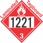 Flammable Class 3 UN1221 Tagboard DOT Placard