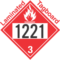 Flammable Class 3 UN1221 Tagboard DOT Placard