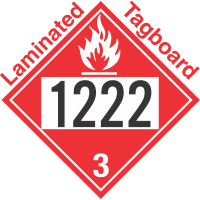 Flammable Class 3 UN1222 Tagboard DOT Placard