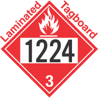 Flammable Class 3 UN1224 Tagboard DOT Placard