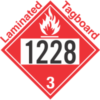 Flammable Class 3 UN1228 Tagboard DOT Placard