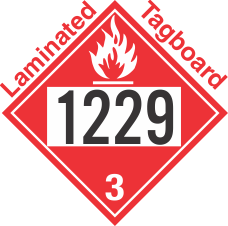 Flammable Class 3 UN1229 Tagboard DOT Placard