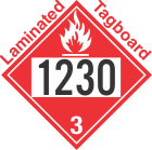Flammable Class 3 UN1230 Tagboard DOT Placard