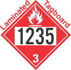 Flammable Class 3 UN1235 Tagboard DOT Placard