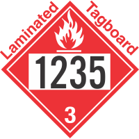 Flammable Class 3 UN1235 Tagboard DOT Placard