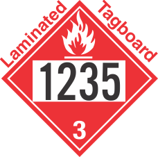 Flammable Class 3 UN1235 Tagboard DOT Placard