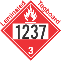 Flammable Class 3 UN1237 Tagboard DOT Placard