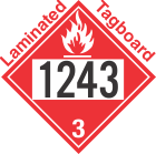 Flammable Class 3 UN1243 Tagboard DOT Placard
