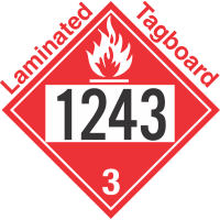 Flammable Class 3 UN1243 Tagboard DOT Placard