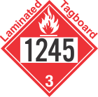 Flammable Class 3 UN1245 Tagboard DOT Placard
