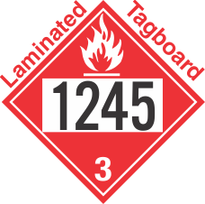 Flammable Class 3 UN1245 Tagboard DOT Placard