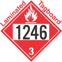 Flammable Class 3 UN1246 Tagboard DOT Placard