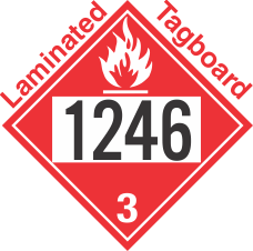 Flammable Class 3 UN1246 Tagboard DOT Placard