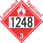 Flammable Class 3 UN1248 Tagboard DOT Placard