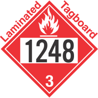 Flammable Class 3 UN1248 Tagboard DOT Placard