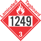 Flammable Class 3 UN1249 Tagboard DOT Placard