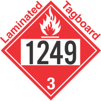 Flammable Class 3 UN1249 Tagboard DOT Placard