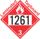 Flammable Class 3 UN1261 Tagboard DOT Placard