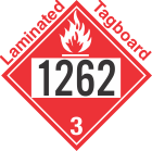 Flammable Class 3 UN1262 Tagboard DOT Placard