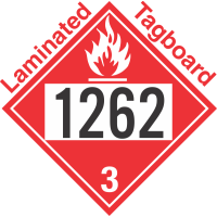 Flammable Class 3 UN1262 Tagboard DOT Placard