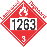 Flammable Class 3 UN1263 Tagboard DOT Placard