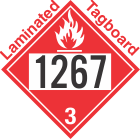 Flammable Class 3 UN1267 Tagboard DOT Placard