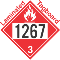 Flammable Class 3 UN1267 Tagboard DOT Placard