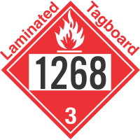 Flammable Class 3 UN1268 Tagboard DOT Placard