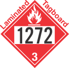 Flammable Class 3 UN1272 Tagboard DOT Placard