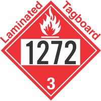 Flammable Class 3 UN1272 Tagboard DOT Placard