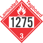 Flammable Class 3 UN1275 Tagboard DOT Placard