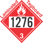 Flammable Class 3 UN1276 Tagboard DOT Placard