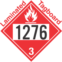 Flammable Class 3 UN1276 Tagboard DOT Placard