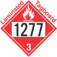 Flammable Class 3 UN1277 Tagboard DOT Placard