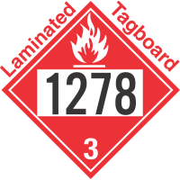 Flammable Class 3 UN1278 Tagboard DOT Placard