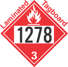 Flammable Class 3 UN1278 Tagboard DOT Placard