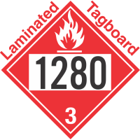 Flammable Class 3 UN1280 Tagboard DOT Placard