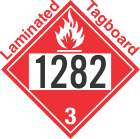 Flammable Class 3 UN1282 Tagboard DOT Placard