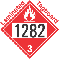 Flammable Class 3 UN1282 Tagboard DOT Placard