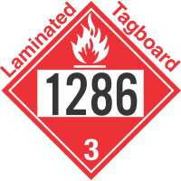 Flammable Class 3 UN1286 Tagboard DOT Placard