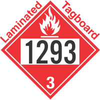 Flammable Class 3 UN1293 Tagboard DOT Placard