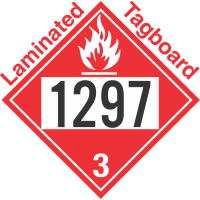 Flammable Class 3 UN1297 Tagboard DOT Placard