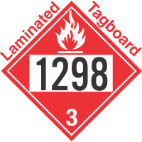 Flammable Class 3 UN1298 Tagboard DOT Placard